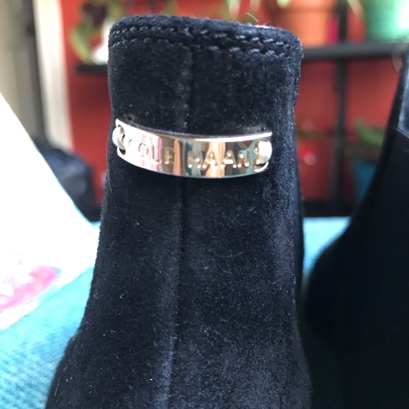 Cole Haan suede ankle boots. Worn once. Size 7 1/2 B. - Picture 7 of 8